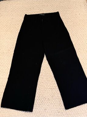 Just Black womens Wide-Leg Black ankle pants